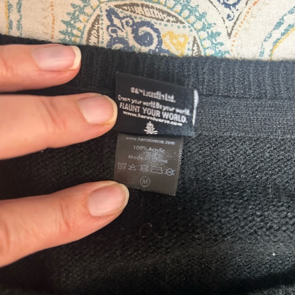 STAR WARS by Her Universe Darth Vader tunic style acrylic sweater. Size Medium - Picture 8 of 8